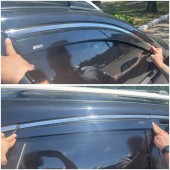 Дефлектор вікна для Honda CR-V 2007-2012 з нерж. хром полоскою